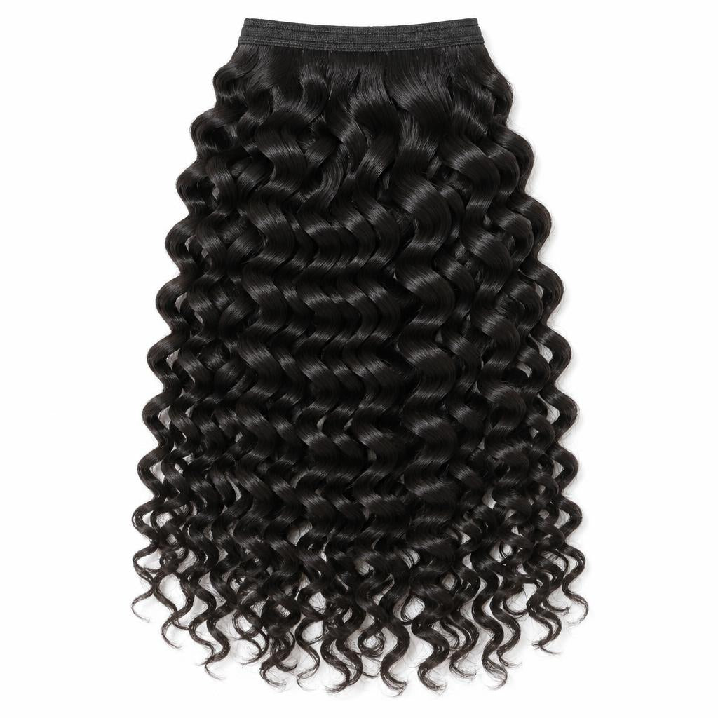 Deep Wave single donor raw hair in 1B natural black
