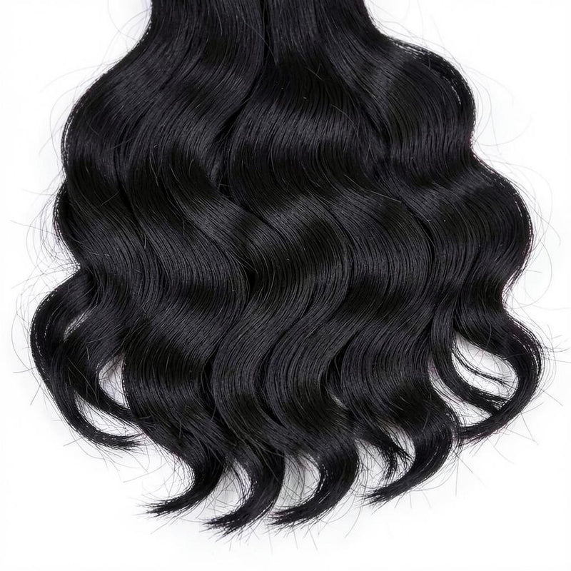 Loose Deep Wave single donor raw hair in 1B natural black