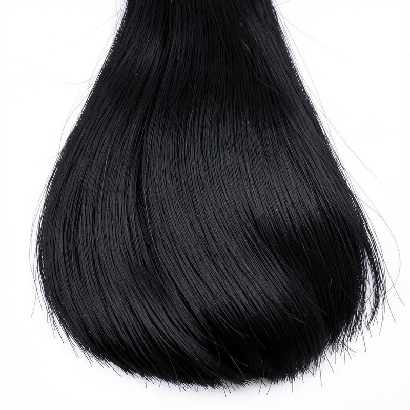 Straight single donor raw hair in 1B natural black