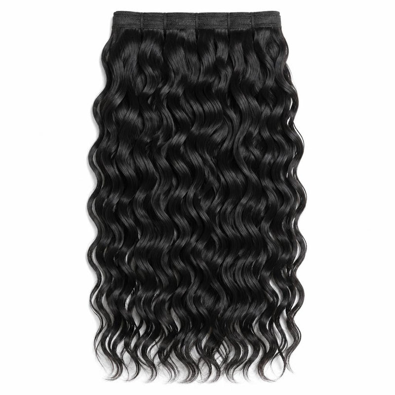 Water Wave single donor raw hair in 1B natural black