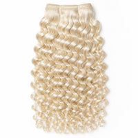 Deep Wave single donor raw hair in 613 platinum blonde