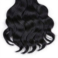 Loose Deep Wave single donor raw hair in 1B natural black